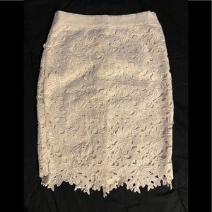 LOFT lace midi skirt (knee and above knee length)